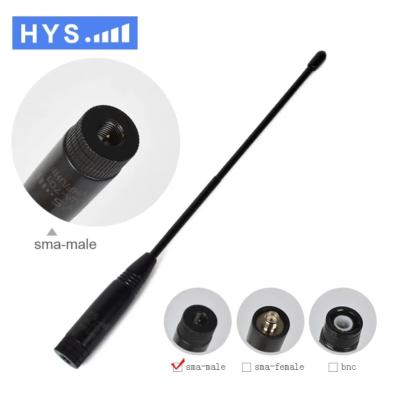 8 шт. HYS NA-701 sma-мале портативной рации антенна 144/430 мГц гибкие VHF/UHF Dual Band forVertex/Yaesu VX-300