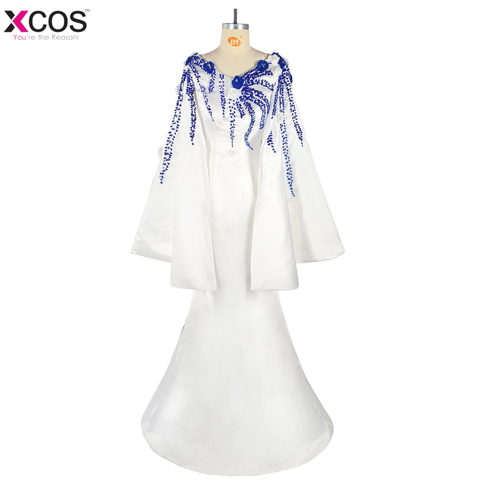 Белый плащ мусульманская Русалка вечернее платье с длинным рукавом синий