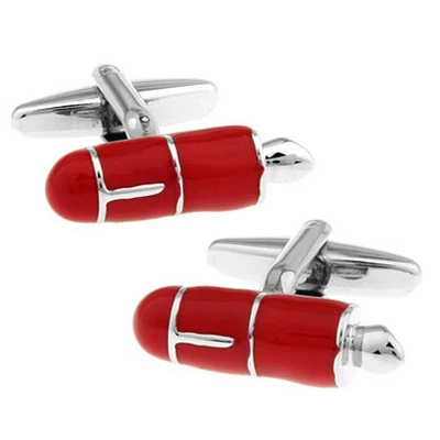 

HYX Luxury shirt Silvery Red pen cufflink for mens Brand cuff buttons cuff links High Quality abotoaduras Jewelry