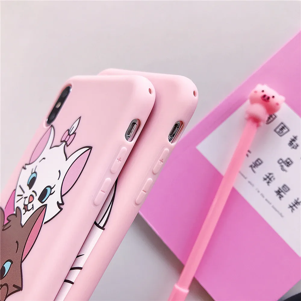 Чехол для телефона из ТПУ с мультипликационным принтом marie cat candy Apple iPhone 7 8 6 s plus 11