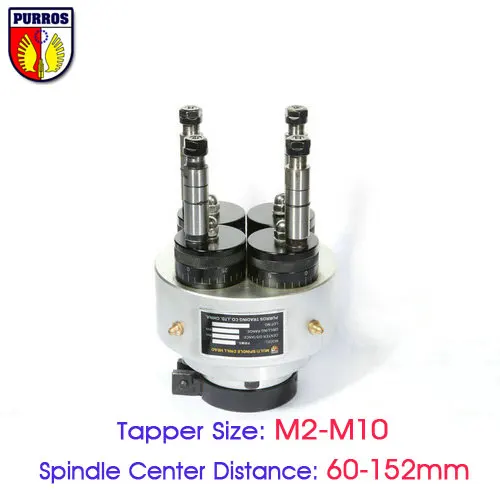

Adjustable Four Spindle Tapper Heads, Spindle Center Distance:60 to 152mm, Multiple Spindle Tapping Heads, Multi Spindle Heads