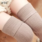 Толстые вязаные чулки до колена, Хлопковые женские чулки, женские студенческие чулки с тонкими ногами, белые, черные