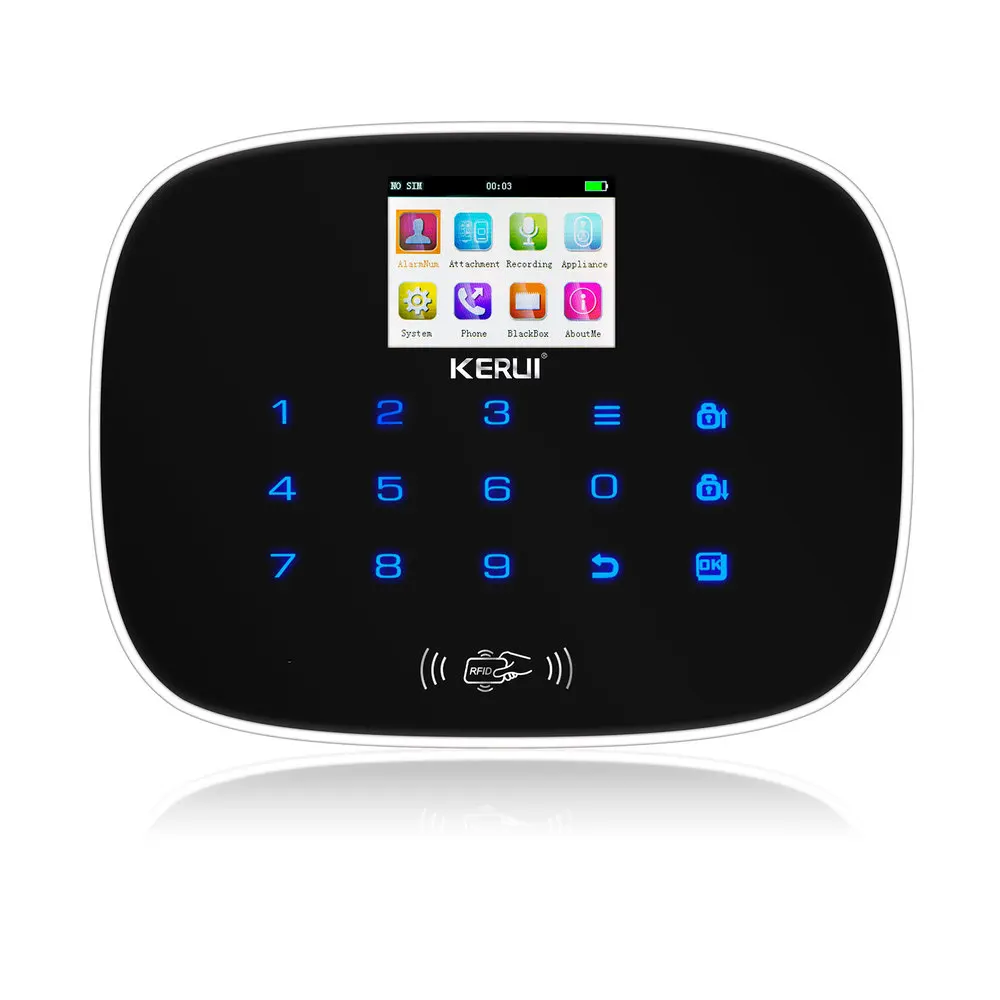 KERUI Android IOS APP 433 МГц TFT цветной экран пользовательское меню GSM сигнализация sim карта