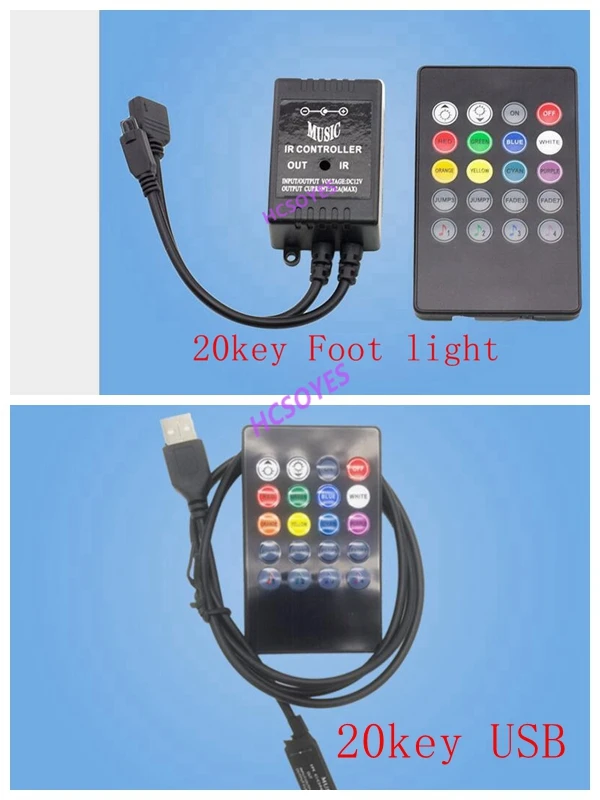 DC12 24V /DC5V 20key музыкальный контроллер ножной светильник MINI USB 5V цветной