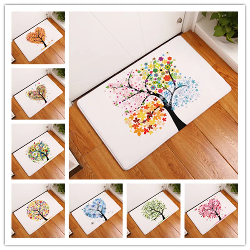 Новинка 2017 всесезонные ковры с принтом дерева Нескользящие кухонные коврики для