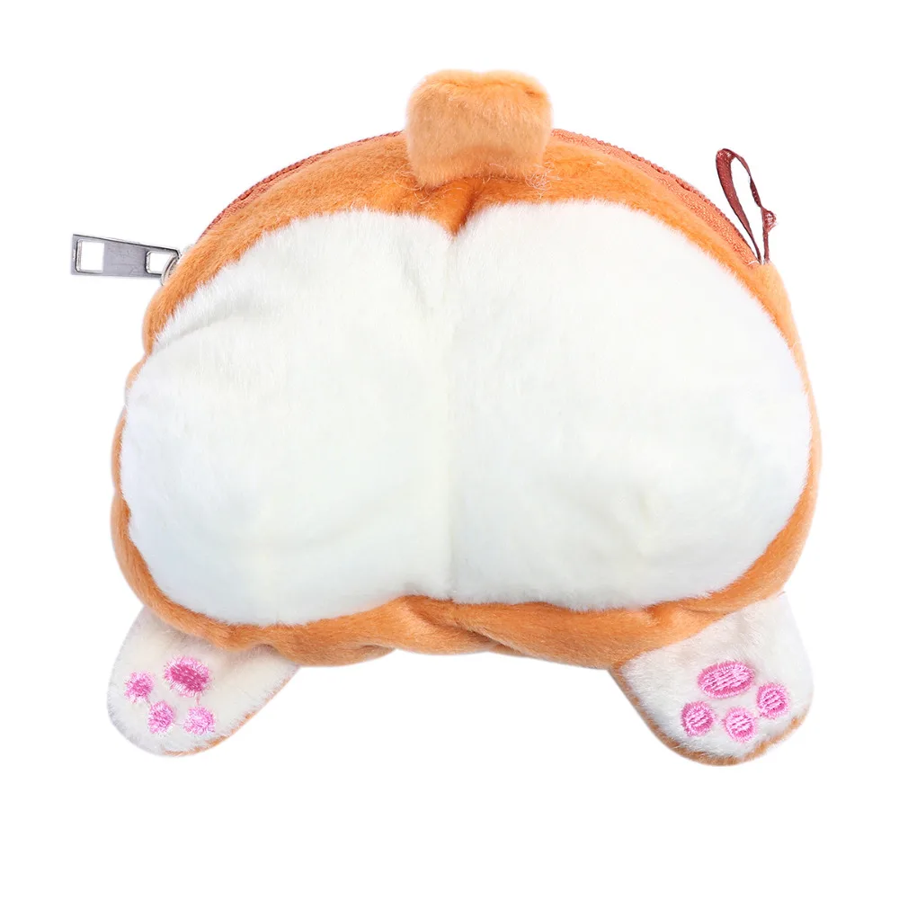 PACGOTH Kawaii Casual Corgi Animal Shape Zipper Coin Purse Cute For Women Orange&ampWhite 14.5cm x14.5cm(5 6/8&quot x5) 1 PC | Багаж и