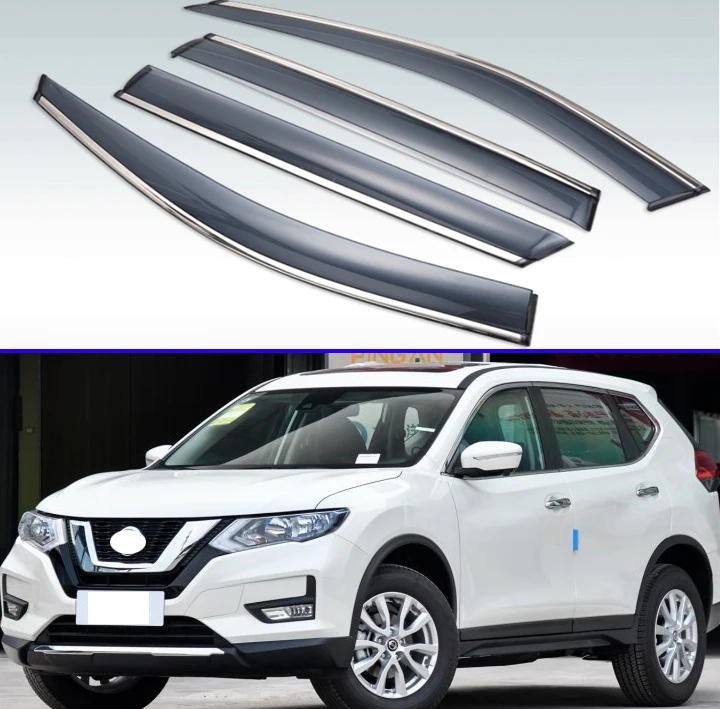 4 шт. пластиковый Наружный козырек для Nissan X Trail Rogue третьего поколения T32 2014