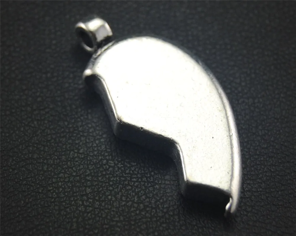 Подвеска половина сердца серебристого цвета 2 шт. | Украшения и аксессуары