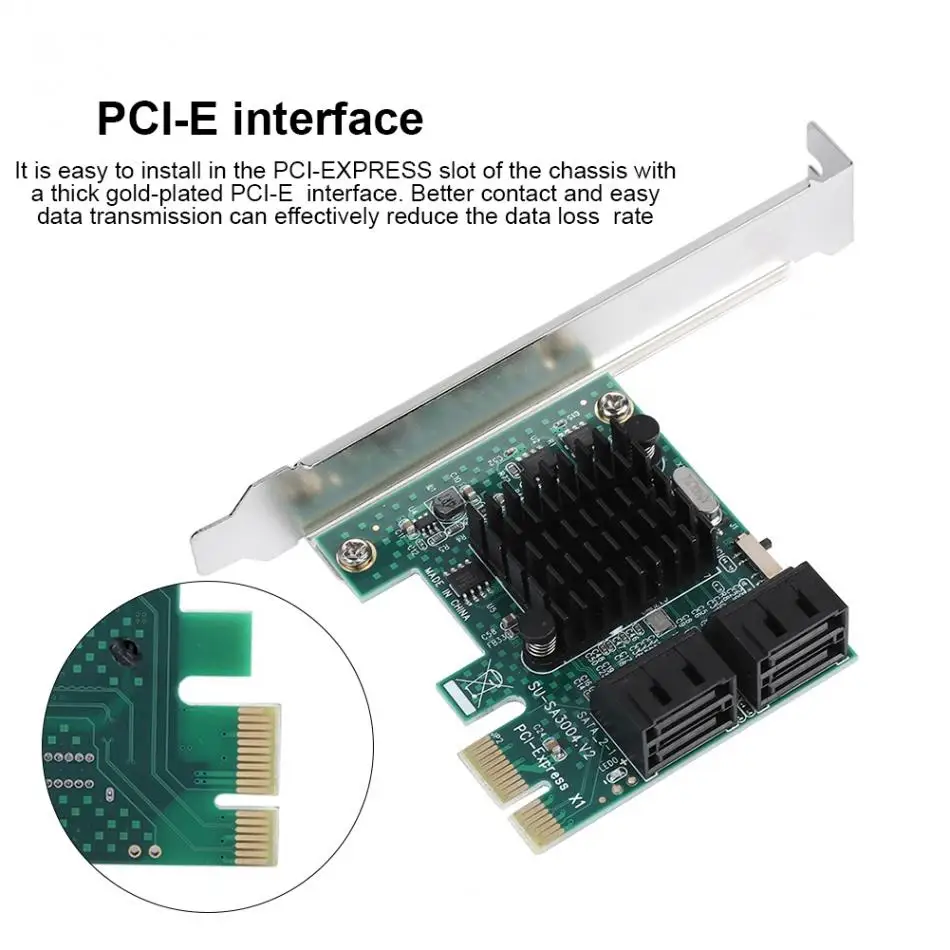 SATA 3,0 карты расширения 4-Порты и разъёмы PCIE SATA 3,0 расширения карты контроллера адаптер 6G