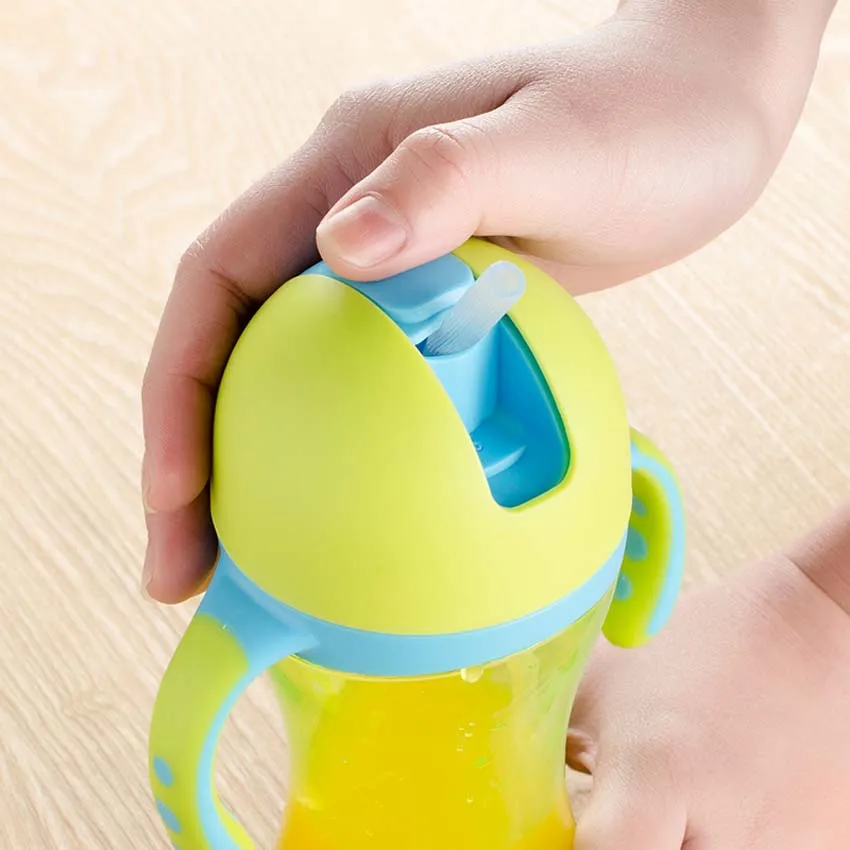 300 мл большая емкость бутылка для воды малышей/детей обучающая с ручкой на