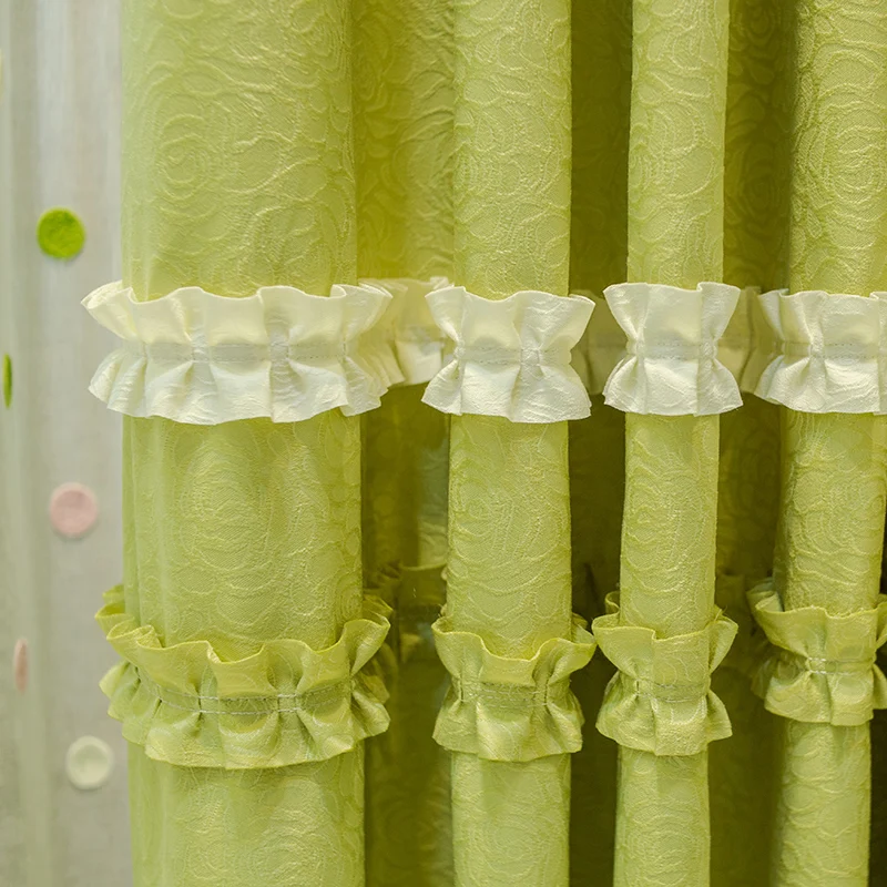 Шторы Бесплатная доставка! 2 шт./лот сладкая принцесса светлые пасторальные с