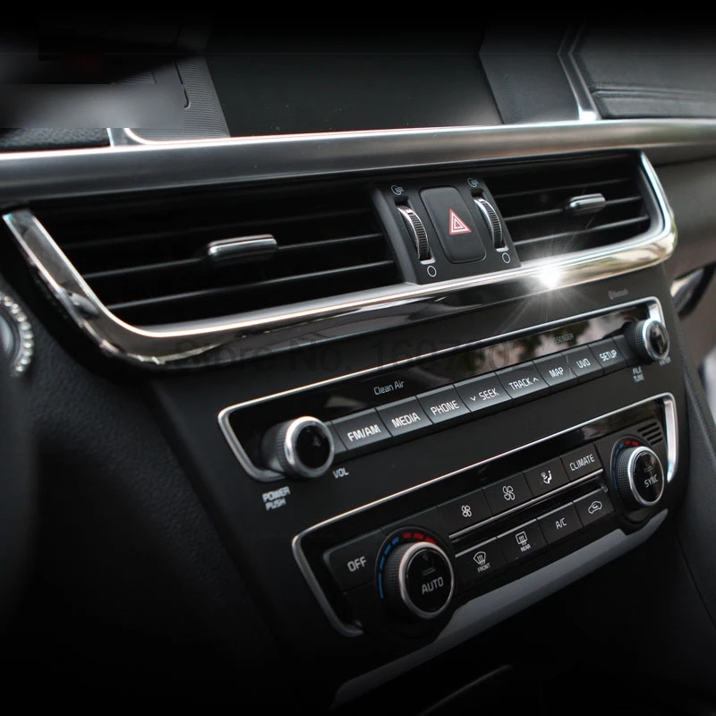 Для Kia K5 2016 3 шт. хромированная Автомобильная внутренняя центральная консоль