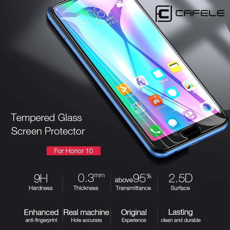 Закаленное стекло CAFELE для Huawei Honor 9 10 20 Pro ультратонкое 3D не полностью закрывающее