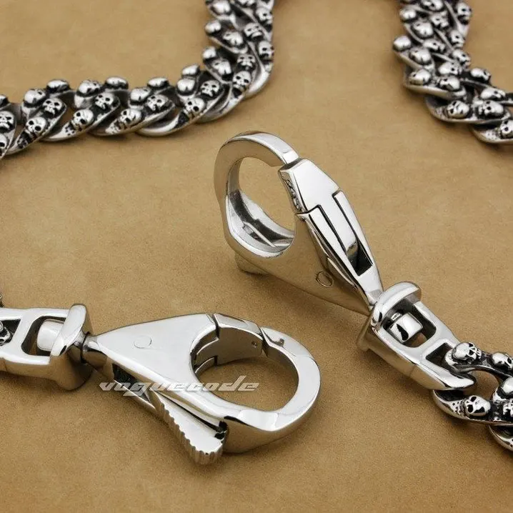 Огромная Тяжелая блестящая модная застежка из нержавеющей стали 316L крутая