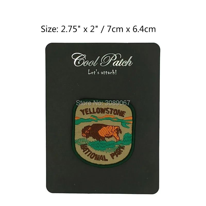Походное путешествие сувенирная нашивка Yellowstone National Park растягивающийся Бизон