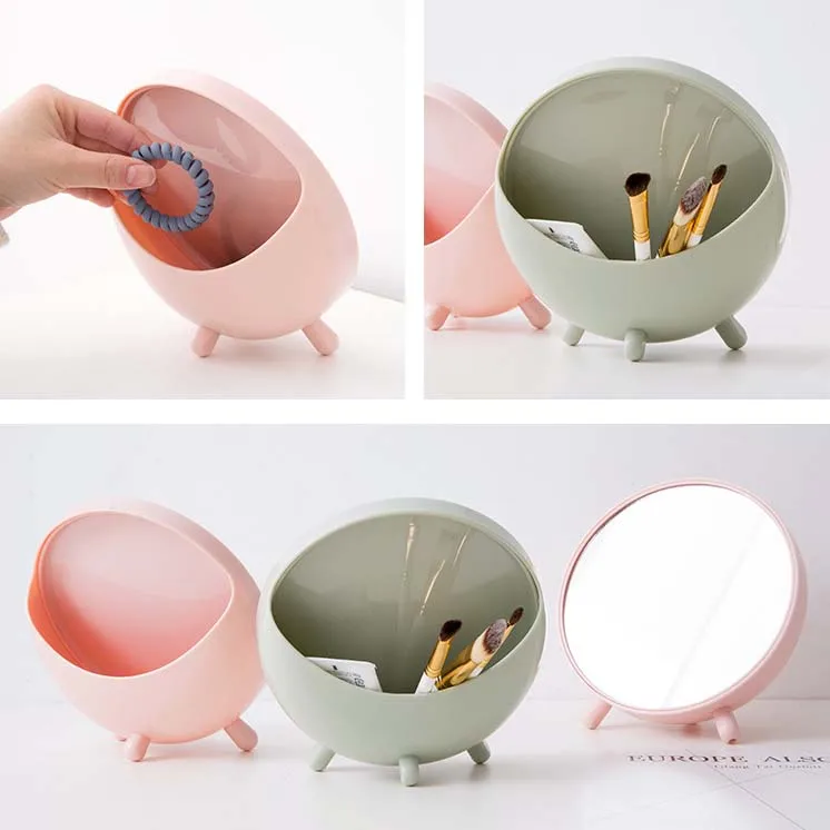 Скандинавское настольное зеркало для макияжа на стойке с футляром хранения