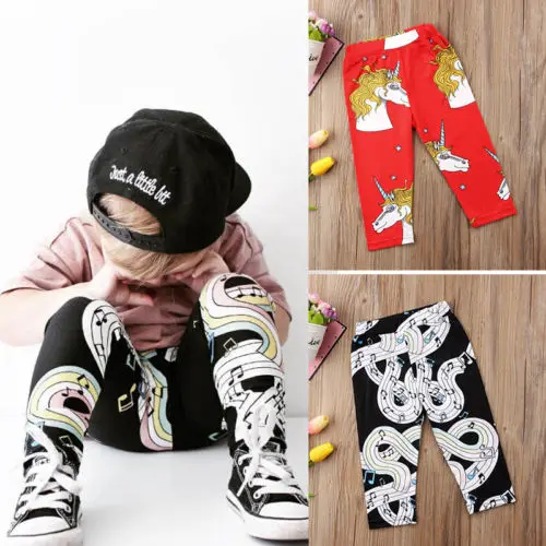 Штаны с принтом единорога для маленьких мальчиков и девочек леггинсы брюки | Мать