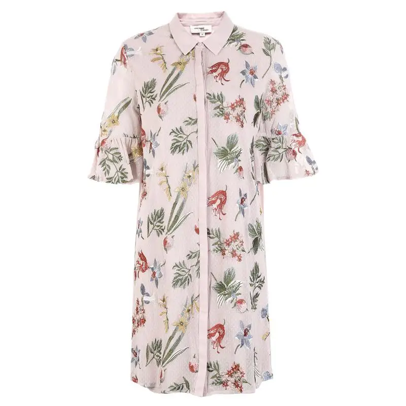 VeroModa 2019 весна лето новый женский отложной воротник с принтом локоть расклешенные