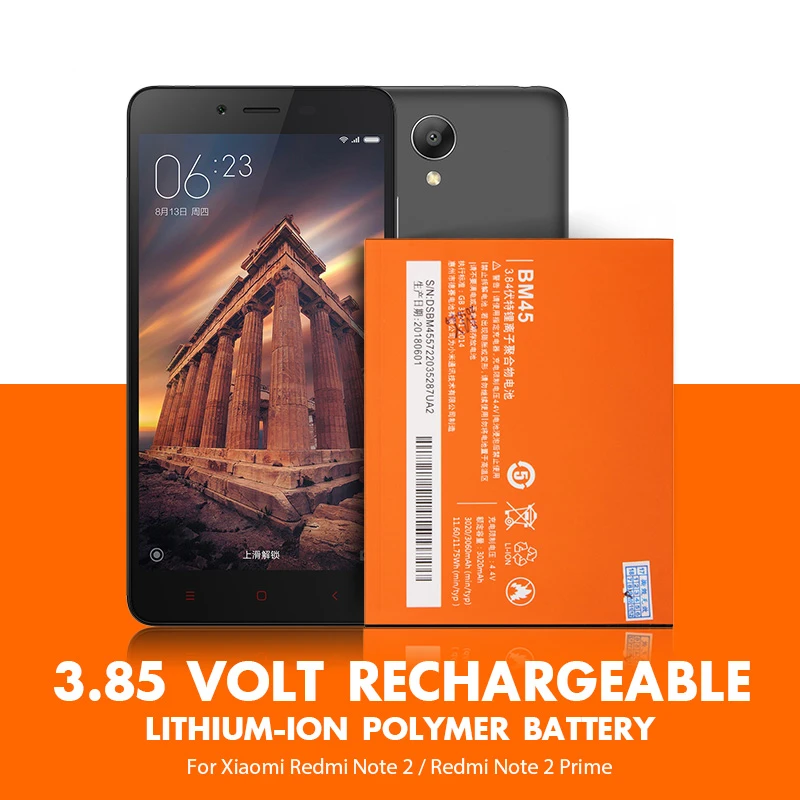 Литий полимерный аккумулятор BM45 для Xiaomi Redmi Note 2 3020 мАч|Аккумуляторы мобильных