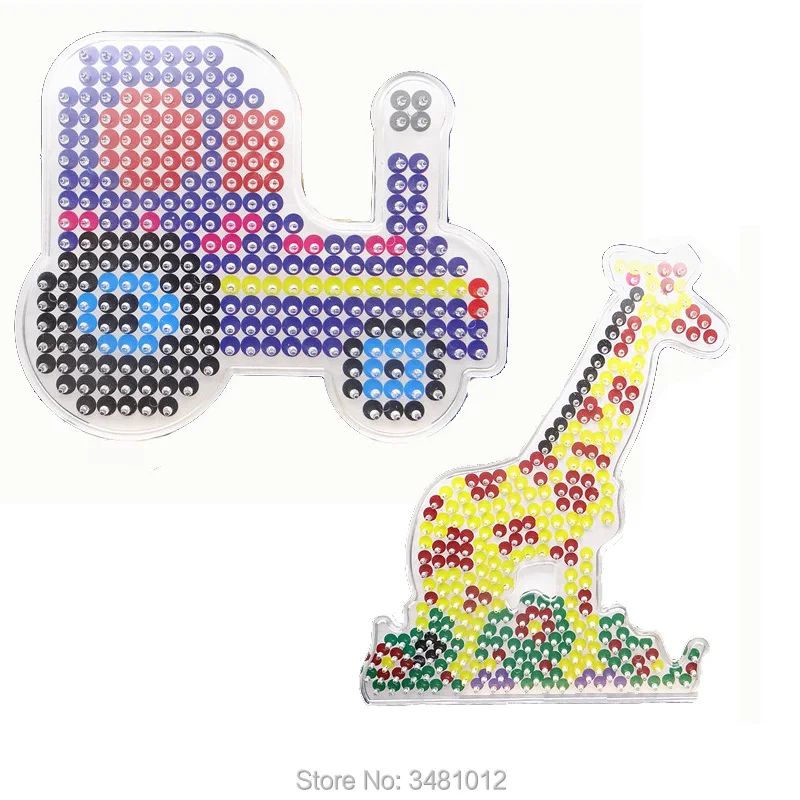 2 шт. пакет бусины Хама 5 мм DIY прозрачные pegboard Perler Bead Puzzle инструмент для творчества