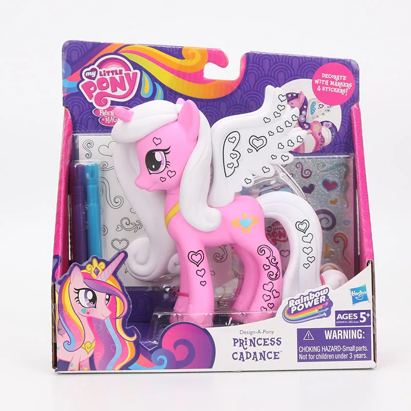 15 см игрушки My Little Pony дизайн мой маленький пони Принцесса Каденс Флаттершай из ПВХ, движущаяся фигурка, украшают маркеры и наклейки куклы