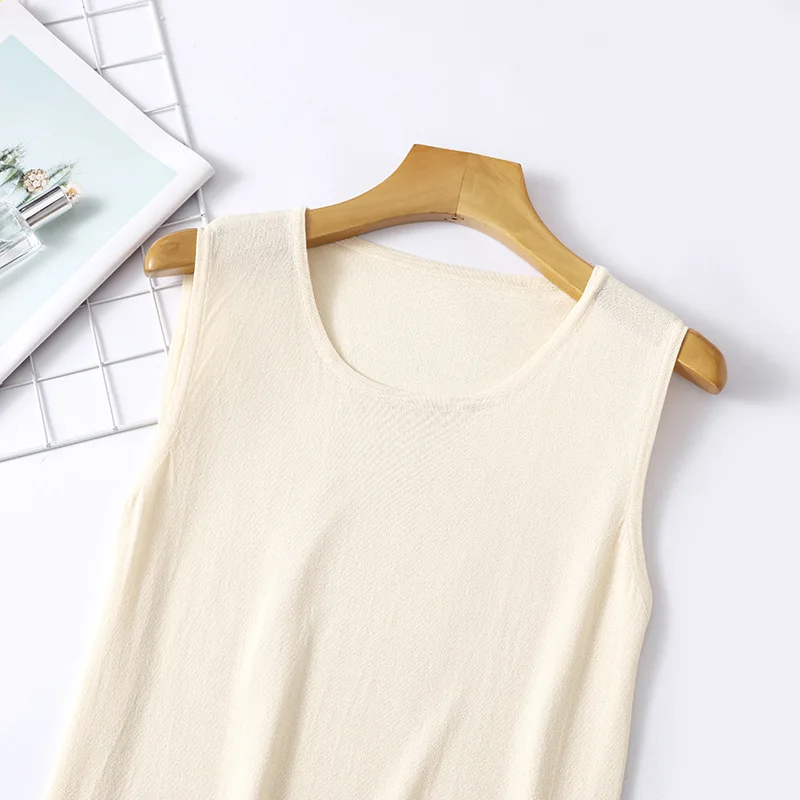 SINGRAIN женское летнее трикотажное платье без рукавов с круглым вырезом прямого