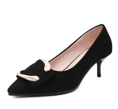 Тонкие туфли на весну 2017 г. новые женские высоком каблуке с закрытым носком в