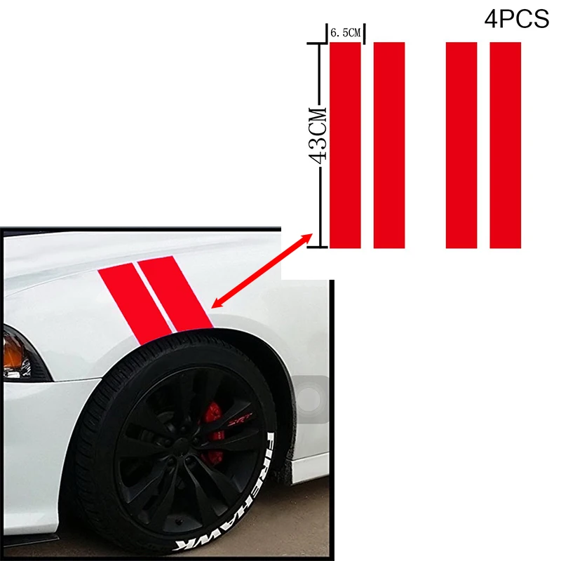 4 шт. автомобиль крыло бампер колеса для бровей Предупреждение Стикеры Защитные