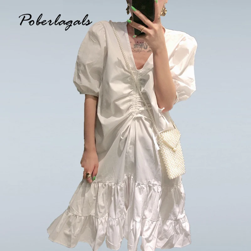 Robe femme сексуальное платье 2019 летний модный шнурок рыбий хвост свободное дикое