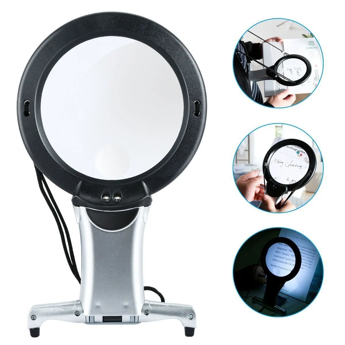 Hands Free светодиодная Лупа с подсветкой для чтения, для шеи, качественная Лупа с увеличительным стеклом для пожилых, для шитья, вышивки крестиком