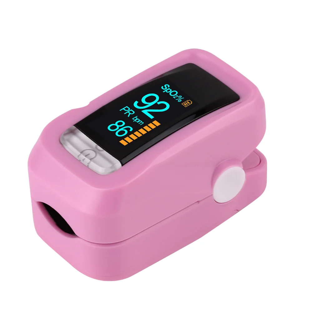 H1-Pink RZ портативный оксигемометр для пальца анализаторы здоровья для дома Oximetro медицинский пульсометр OLED на палец PR SPO2 метр Пульсоксиметр - Цвет: H1-Pink