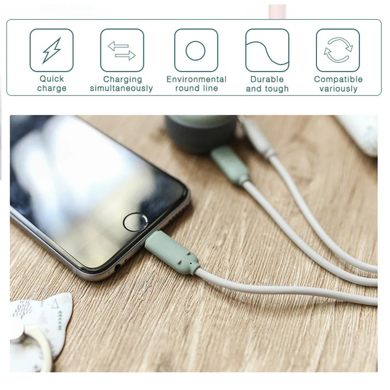 Maoxin 3 в 1 usb Дата кабель 1 м цветной Тип c ios micro usb кабель Быстрая зарядка для Android IOS samsung huawei iPhone X 8 8P 7