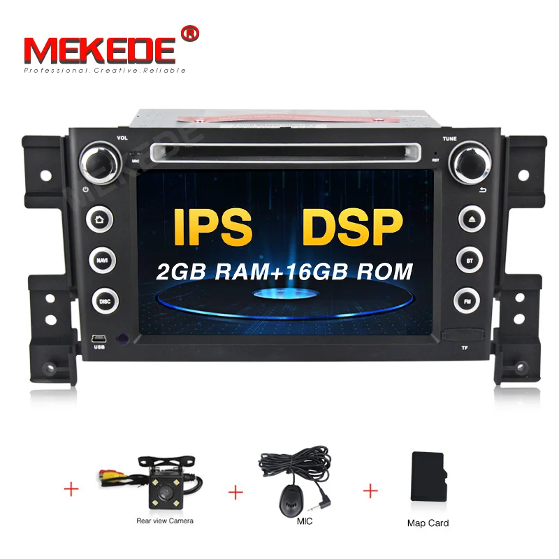 CAR DVD CAMERA HD 2DIN DSP ips Android 9,0 4G Автомобильный gps 2 DIN dvd-плеер для SUZUKI GRAND VITARA 2007-2013 gps Радио стерео экран навигация - Цвет: CAR DVD CAMERA