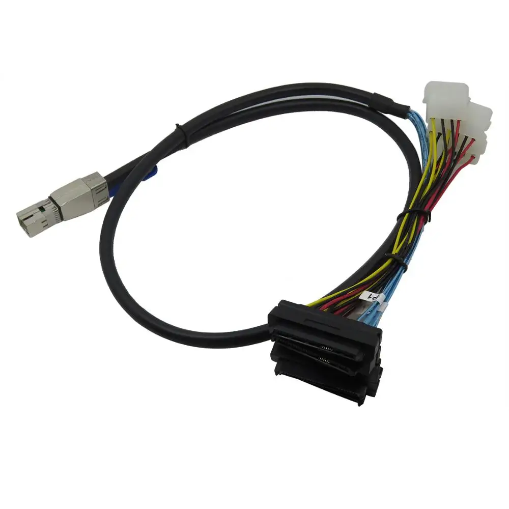 Mini SAS HD (SFF-8644) до 4xsas 29-контактный разъем (SFF-8482) с 4-контактным кабелем для передачи
