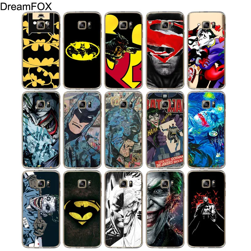 DREAMFOX M061 Бэтмен Джокер комиксы Мягкий ТПУ силиконовый чехол для Samsung Galaxy S5 S6 S7 S8 S9 S10
