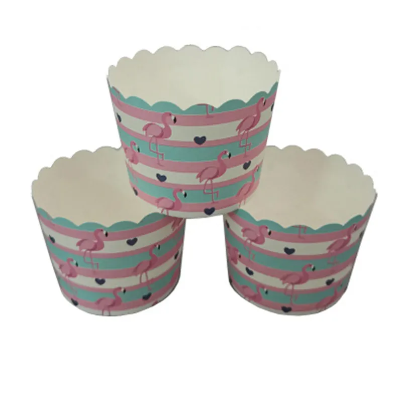 Фламинго Маффин кекс бумажные стаканчики маслостойкие Кекс лайнер для выпечки