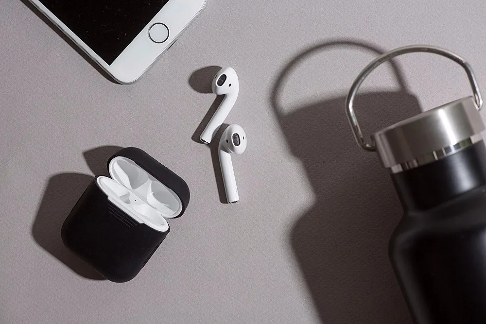Силиконовые bluetooth беспроводные наушники Air pods чехол для AirPods защитный чехол Аксессуары для Apple Airpods зарядная коробка