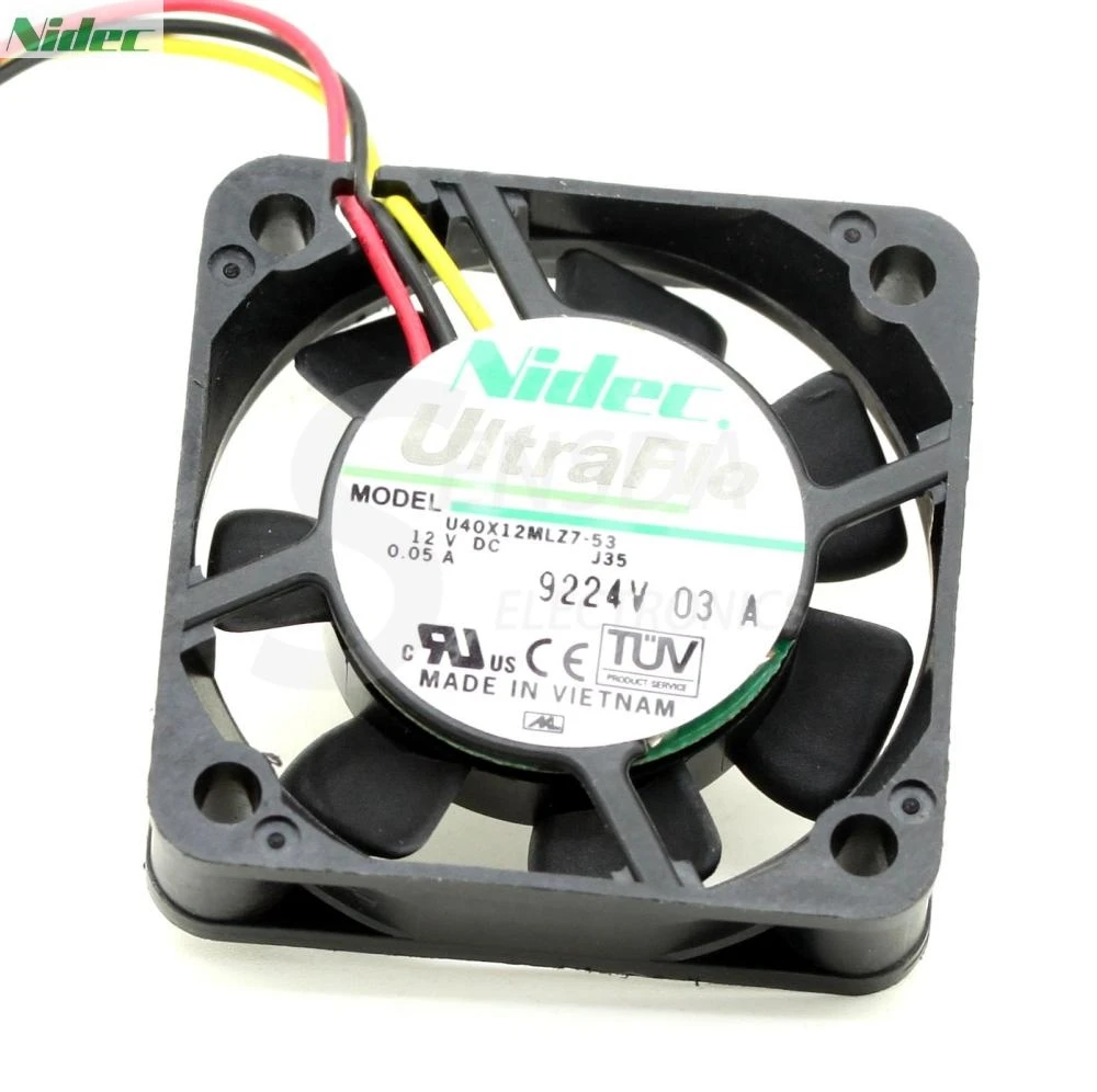 Серверный вентилятор для Nidec U40X12MLZ7 53 4 см 40*40*10 мм 4010 12 в пост. Тока 0 .05A|server fan|fan 40104010