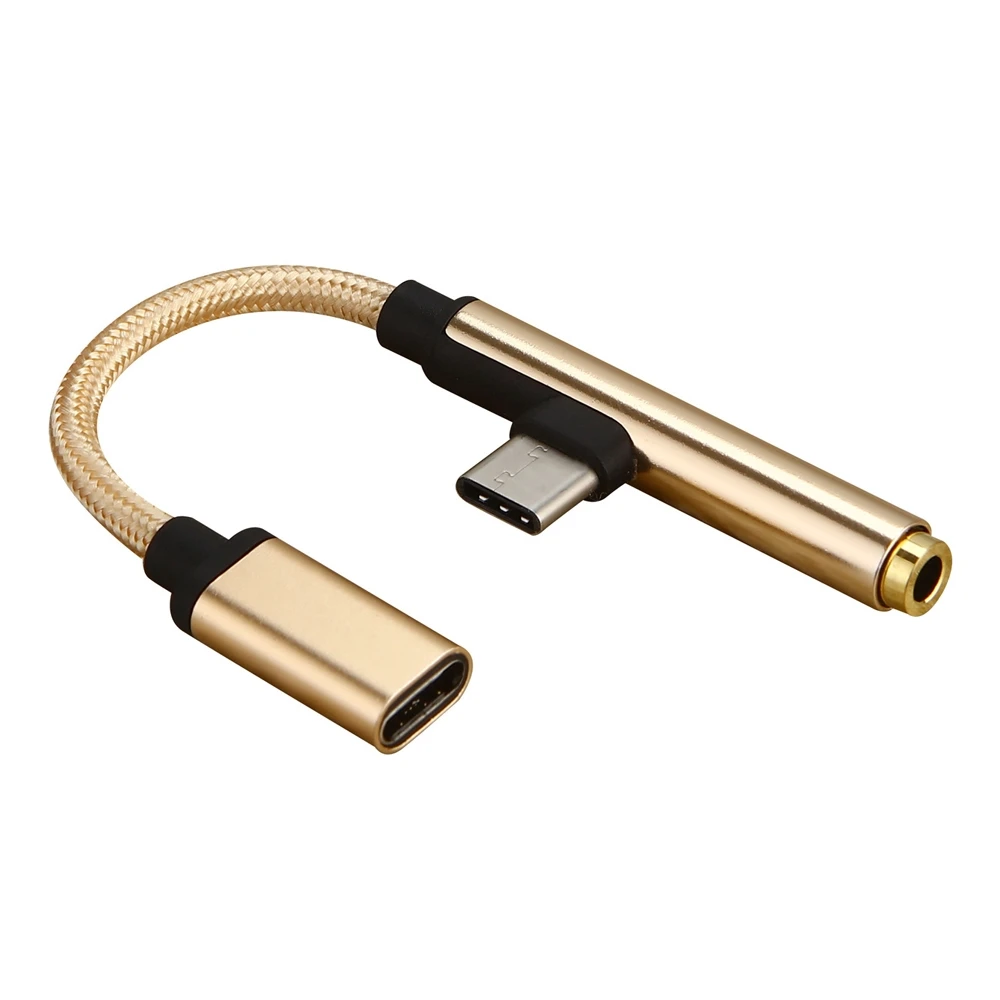 Зарядное устройство для наушников 2 в 1 usb 3.1 Type C Папа мама аудиоразъем 3 5 мм Кабель