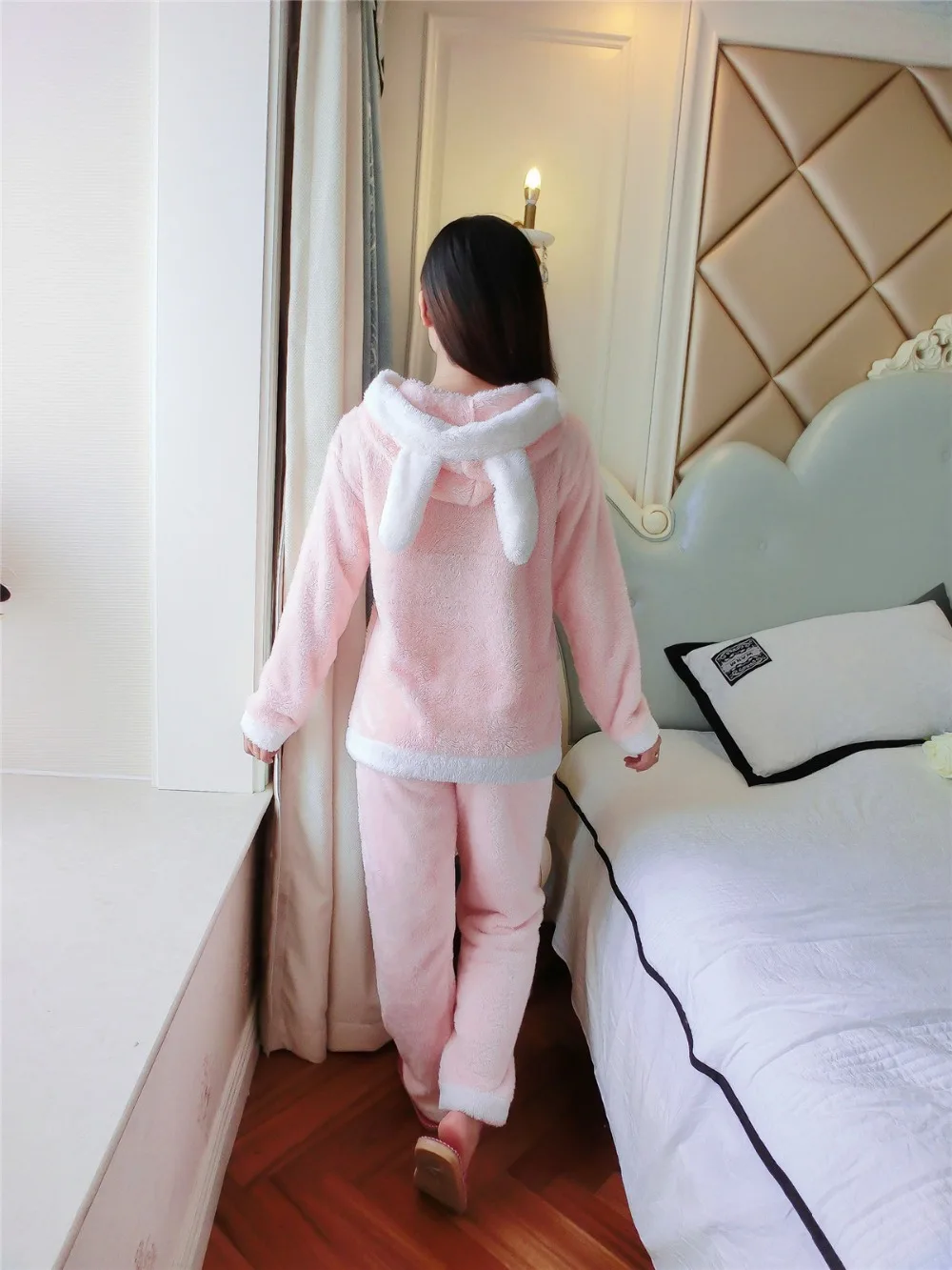 MJ016B теплая зима бархат фланель пижамы Pijamas Mujer Pigiama Donna Для женщин пижамные
