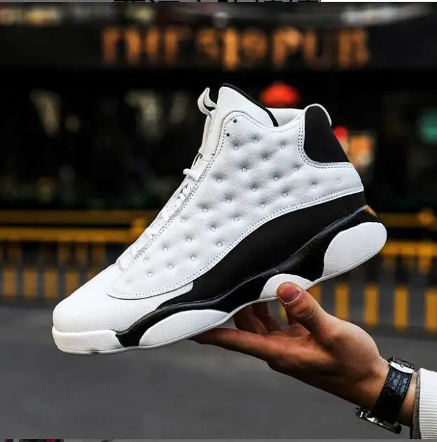 Высокие мужские баскетбольные ботинки Jordan ретро дышащие Нескользящие белые