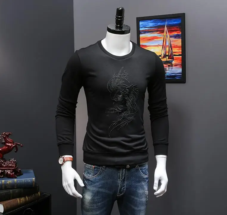 Новый осень-зима Толстовки Толстовка для Для мужчин 3D печать хип-хоп Sweatershirts
