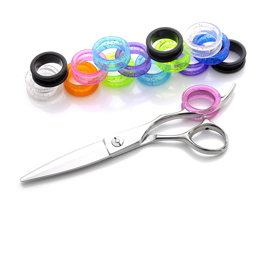 

1 Lot Wholesale 1size Silicone Finger Rings For Any Scissors Inserts Haircutting Styling Tools Accessories Salon Parts