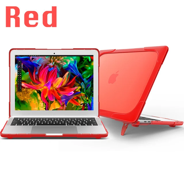 Red Высокое качество Внешний чехол Складная подставка для Macbook Air Pro retina 11 12 13,3 15 дюймов для Mac Pro, новинка, для детей 13, A1466 A1502 крышка - Цвет: Red