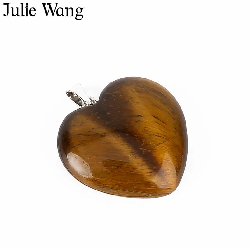 Julie Wang 1 шт. разноцветное сердце натуральные красивые серьги из драгоценных