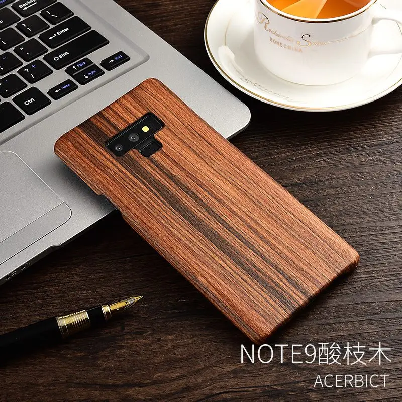 Натуральный Деревянный чехол для телефона для samsung galaxy note 9 note9 чехол из красного дерева/палисандр/Черный лед дерево/оболочка(настоящее дерево) крышка
