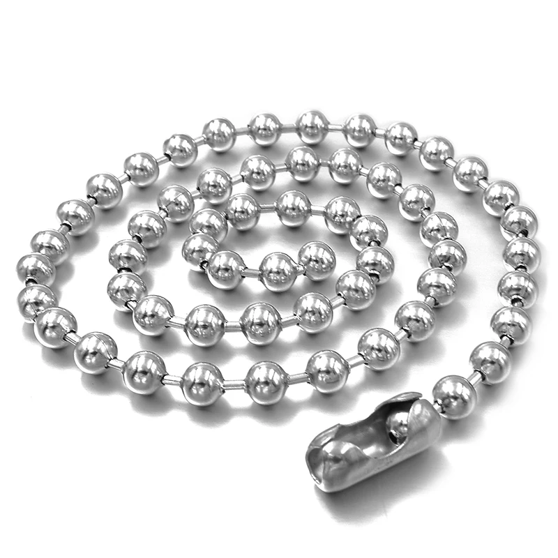 Ожерелье чокер из нержавеющей стали с бусинами и шариками WN040|ball chain necklace|stainless steel