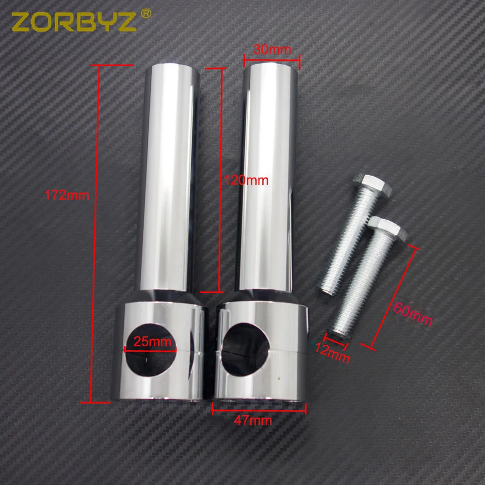 Руль ZORBYZ Chrome 1 &quot25 мм для Harley Suzuki Honda Yamaha Ducati|Руль велосипеда| |