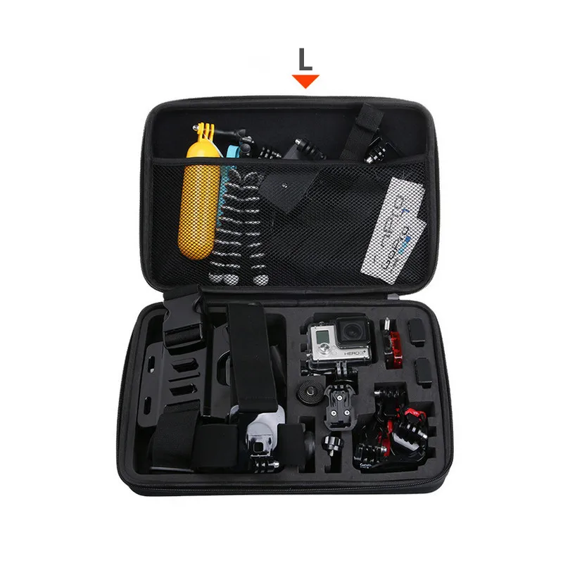 Portable Waterproof Storage bag Case Protective Box S M L Size For GoPro Hero 7 6 4 5 3+3 Xiaomi Yi 4K SJCAM Camera Accessories |
