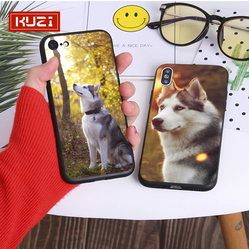 KUZI чехол для телефона с изображением собаки и Волка из мягкого ТПУ Iphone 7 Чехол 5 5S SE